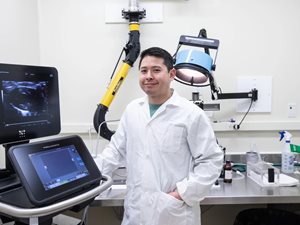a person in a lab coat