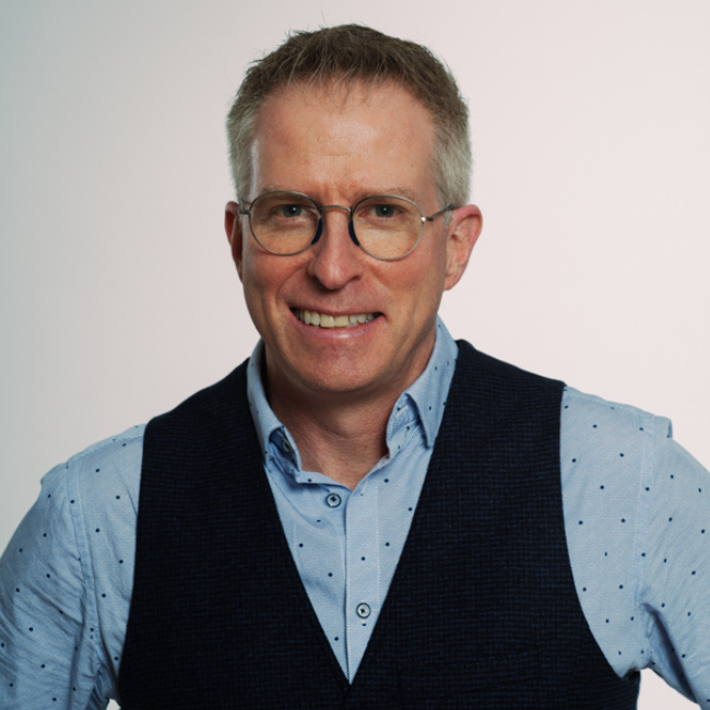 a man wearing glasses