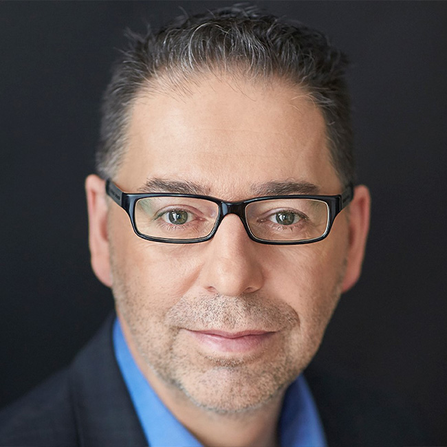 a man wearing glasses