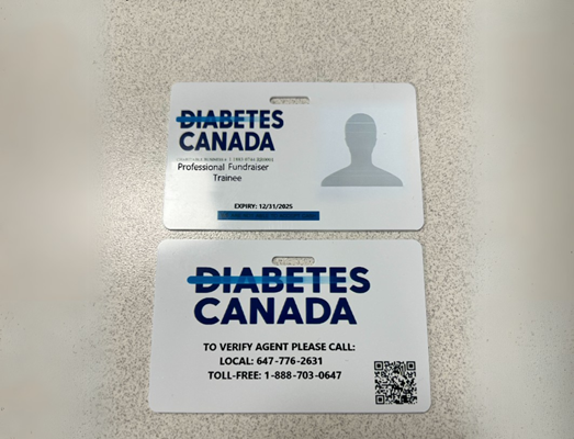 Diabetes Canada ID card badges